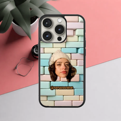 Capa sua Cara iPhone 11 ao 16 Pro Max